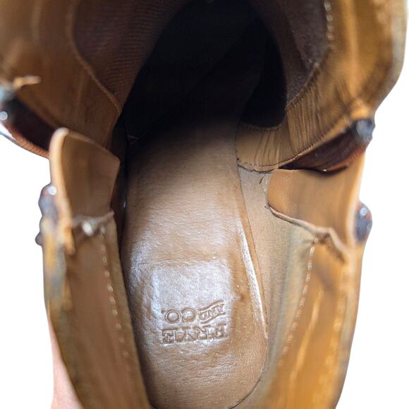 Frye And Co. Booties Womens Size 8 M Judith Ankle Brown Leather Block Heel Vtg - Picture 12 of 14